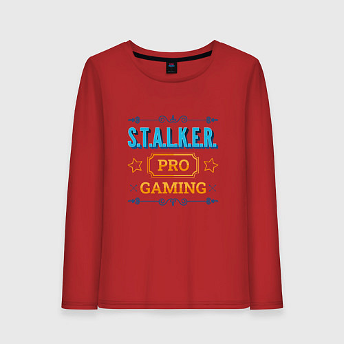 Женский лонгслив S T A L K E R PRO Gaming / Красный – фото 1