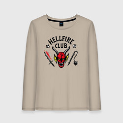 Лонгслив хлопковый женский Hellfire Club Stranger Things 4, цвет: миндальный