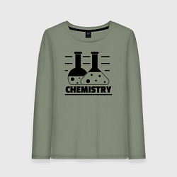 Лонгслив хлопковый женский CHEMISTRY химия, цвет: авокадо