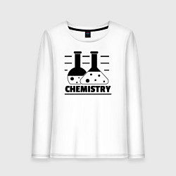 Лонгслив хлопковый женский CHEMISTRY химия, цвет: белый