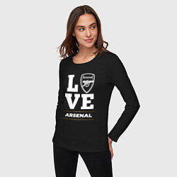 Лонгслив хлопковый женский Arsenal Love Classic, цвет: черный — фото 2