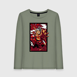 Лонгслив хлопковый женский ЛУФФИ 5 ЙОНКО ONE PIECE, цвет: авокадо