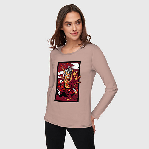 Женский лонгслив ЛУФФИ 5 ЙОНКО ONE PIECE / Пыльно-розовый – фото 3