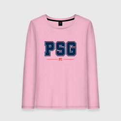 Лонгслив хлопковый женский PSG FC Classic, цвет: светло-розовый