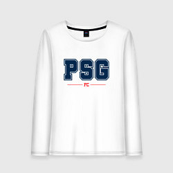 Лонгслив хлопковый женский PSG FC Classic, цвет: белый