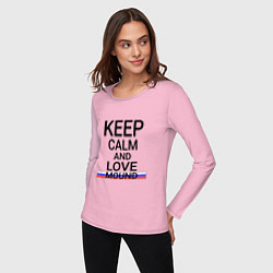 Лонгслив хлопковый женский Keep calm Mound Курган, цвет: светло-розовый — фото 2