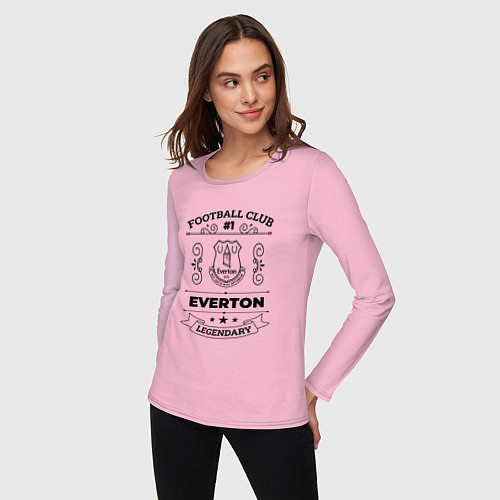 Женский лонгслив Everton: Football Club Number 1 Legendary / Светло-розовый – фото 3