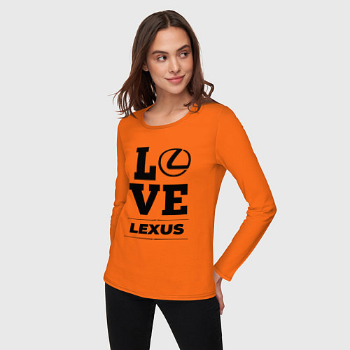 Женский лонгслив Lexus Love Classic / Оранжевый – фото 3
