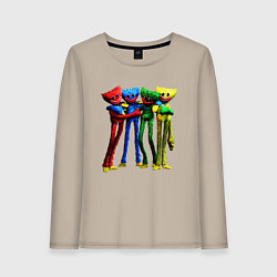 Лонгслив хлопковый женский GAME POPPY PLAYTIME Mini Huggies, цвет: миндальный