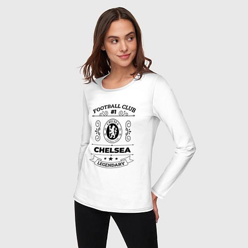 Женский лонгслив Chelsea: Football Club Number 1 Legendary / Белый – фото 3