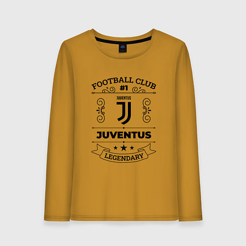 Женский лонгслив Juventus: Football Club Number 1 Legendary / Горчичный – фото 1