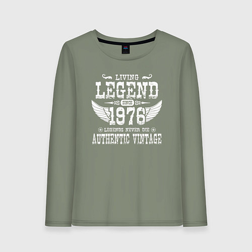 Женский лонгслив Живая легенда 1976 года / Авокадо – фото 1