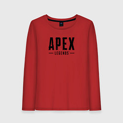 Лонгслив хлопковый женский Логотип игры Apex Legends, цвет: красный