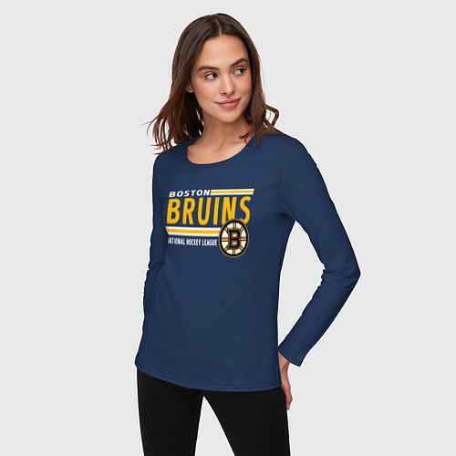 Женский лонгслив NHL Boston Bruins Team / Тёмно-синий – фото 3