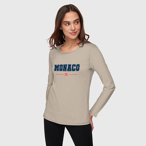 Женский лонгслив Monaco FC Classic / Миндальный – фото 3