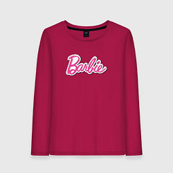 Лонгслив хлопковый женский Barbie logo, цвет: маджента