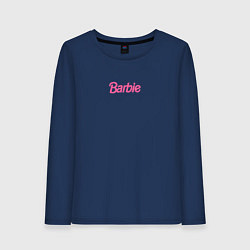 Лонгслив хлопковый женский Barbie mini logo, цвет: тёмно-синий