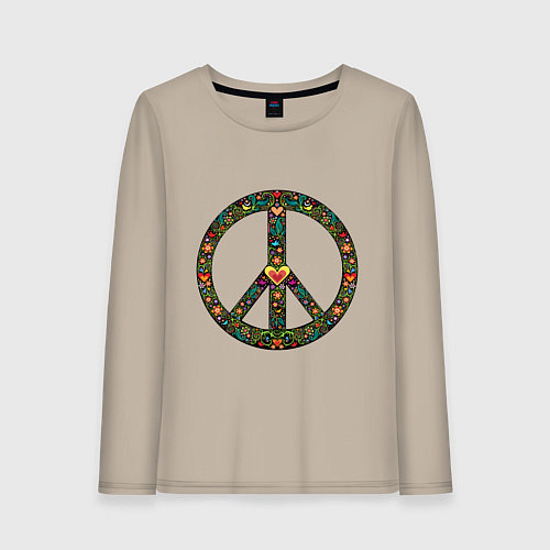 Женский лонгслив Pacific symbol / Миндальный – фото 1