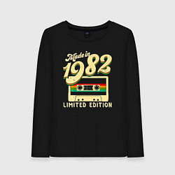 Лонгслив хлопковый женский Сделано в 1982 году, ограниченная серия, цвет: черный