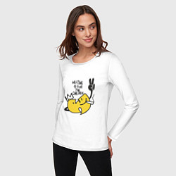 Лонгслив хлопковый женский Wu-Tang Is For The Children, цвет: белый — фото 2