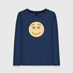 Женский лонгслив Улыбающийся смайлик из Дурак Онлайн