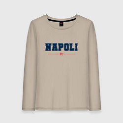 Лонгслив хлопковый женский Napoli FC Classic, цвет: миндальный