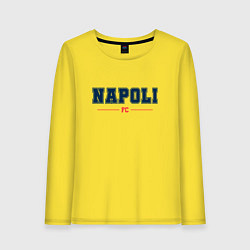 Лонгслив хлопковый женский Napoli FC Classic, цвет: желтый