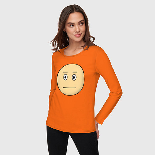 Женский лонгслив Серьезный Дурак / Оранжевый – фото 3