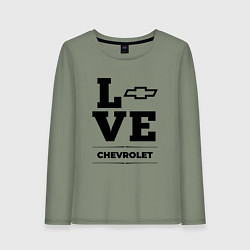 Лонгслив хлопковый женский Chevrolet Love Classic, цвет: авокадо