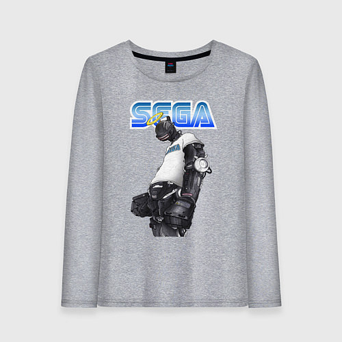 Женский лонгслив HOLY SEGA MAN / Меланж – фото 1