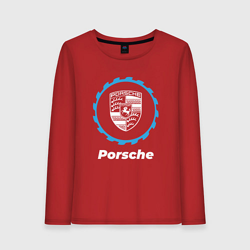 Женский лонгслив Porsche в стиле Top Gear / Красный – фото 1
