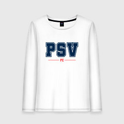 Лонгслив хлопковый женский PSV FC Classic, цвет: белый