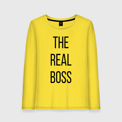 Женский лонгслив The real boss!