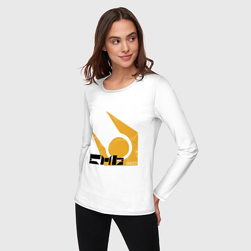 Женский лонгслив City 17 - half life / Белый – фото 3