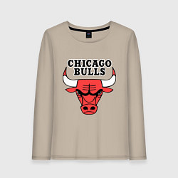 Лонгслив хлопковый женский Chicago Bulls, цвет: миндальный