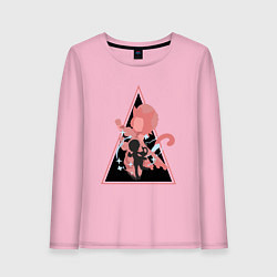 Лонгслив хлопковый женский Genshin impact Dione Art, цвет: светло-розовый