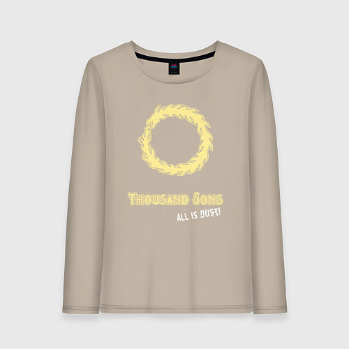 Женский лонгслив Тысяча сынов хаос винтаж лого / Миндальный – фото 1