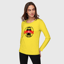 Лонгслив хлопковый женский Железнодорожник 100, цвет: желтый — фото 2
