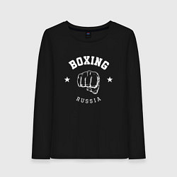 Женский лонгслив BOXING RUSSIA С КУЛАКОМ