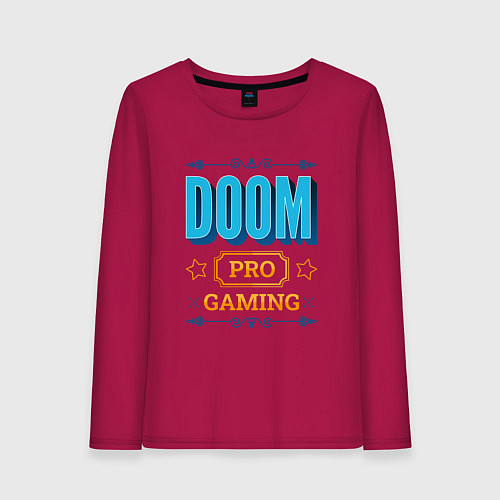 Женский лонгслив Игра Doom pro gaming / Маджента – фото 1