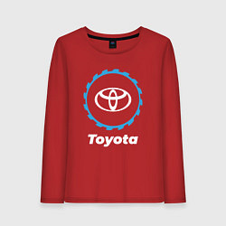 Лонгслив хлопковый женский Toyota в стиле Top Gear, цвет: красный