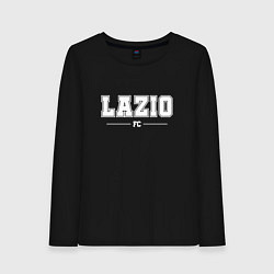Лонгслив хлопковый женский Lazio football club классика, цвет: черный