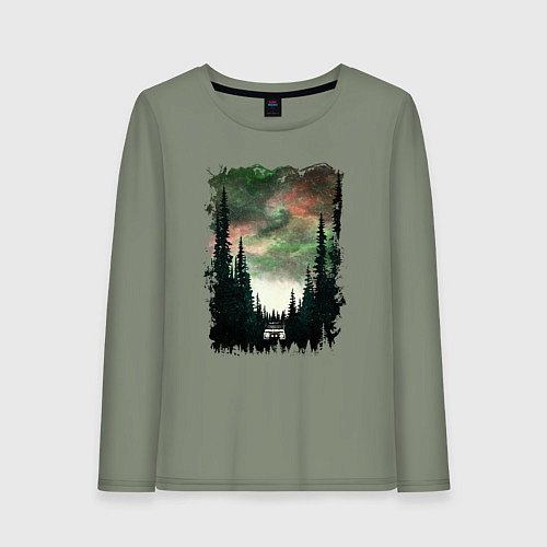 Женский лонгслив Лес кругом / Авокадо – фото 1