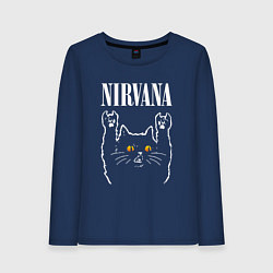Женский лонгслив Nirvana rock cat