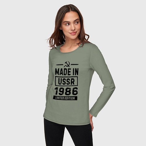 Женский лонгслив Made in USSR 1986 limited edition / Авокадо – фото 3