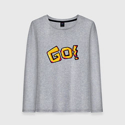 Лонгслив хлопковый женский GO!!!, цвет: меланж