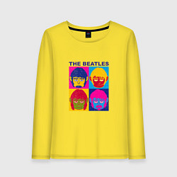 Лонгслив хлопковый женский The Beatles Monkeys, цвет: желтый
