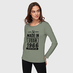 Лонгслив хлопковый женский Made in USSR 1966 limited edition, цвет: авокадо — фото 2