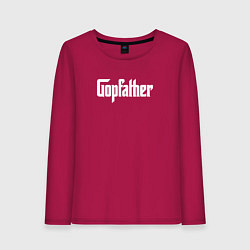 Лонгслив хлопковый женский Gopfather, цвет: маджента