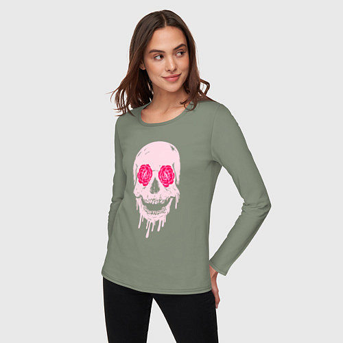 Женский лонгслив Jolly skull / Авокадо – фото 3